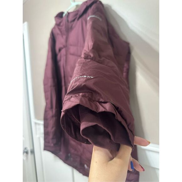 Columbia Karis Gale II Maroon Long Hooded Winter Coat Jacket Women's 3XL - Picture 3 of 15